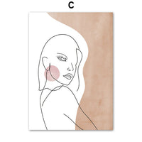 HKM-125267 Abstract Nordic Still Life Canvas Art for Living Room and Bedroom Decor