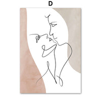 HKM-125267 Abstract Nordic Still Life Canvas Art for Living Room and Bedroom Decor
