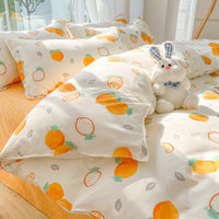 HKM-125267 Geometric Pattern Four-Piece Bedding Set with Quilt Covers in Multiple Sizes