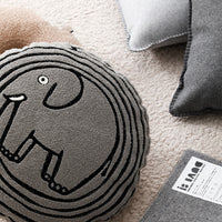 HKM-125331 Round Cute Cartoon Sofa Pillow for Living Room - 50cm Diameter, Cat Design