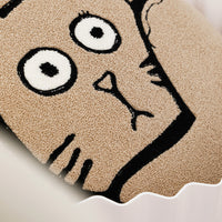 HKM-125331 Round Cute Cartoon Sofa Pillow for Living Room - 50cm Diameter, Cat Design
