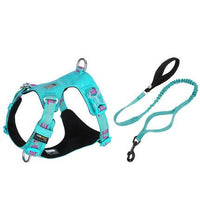 HKM-125459 Durable Reflective Dog Harness and Traction Rope for Secure Outdoor Walking and Training