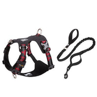 HKM-125459 Durable Reflective Dog Harness and Traction Rope for Secure Outdoor Walking and Training