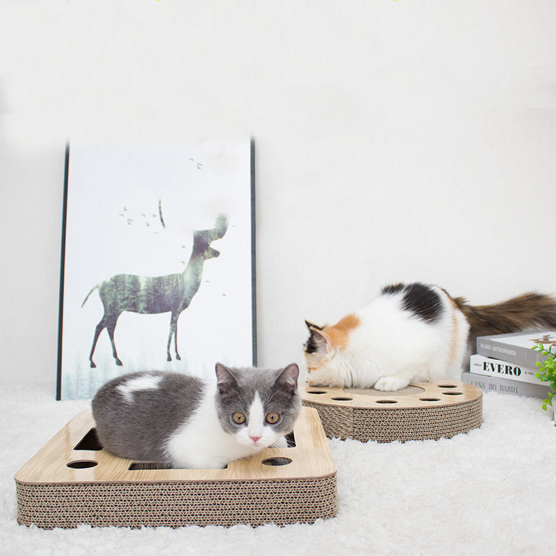HKM-125715 Corrugated Paper Cat Amused Turntable – Simple and Stylish Interactive Toy