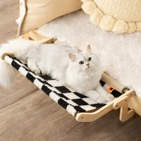 HKM-125779 Cat Climbing Frame with Hanging Bed in Various Colors - Wooden Pet Bed for Cats