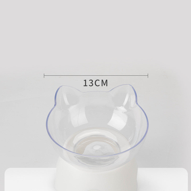 HKM-125779 Non-slip High Feet Cat Bowl with Oblique Mouth Design