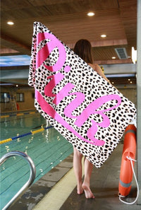 HKM-125843 Cotton Summer Beach Towel for Adults - Versatile Velvet and Terry Design, Ideal for Swimming, Yoga, and Picnic Use