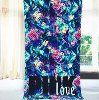 HKM-125843 Cotton Summer Beach Towel for Adults - Versatile Velvet and Terry Design, Ideal for Swimming, Yoga, and Picnic Use