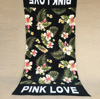 HKM-125843 Cotton Summer Beach Towel for Adults - Versatile Velvet and Terry Design, Ideal for Swimming, Yoga, and Picnic Use
