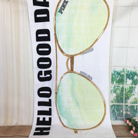 HKM-125843 Cotton Summer Beach Towel for Adults - Versatile Velvet and Terry Design, Ideal for Swimming, Yoga, and Picnic Use