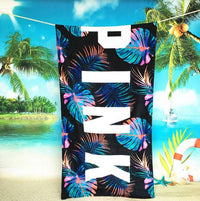 HKM-125843 Cotton Summer Beach Towel for Adults - Versatile Velvet and Terry Design, Ideal for Swimming, Yoga, and Picnic Use