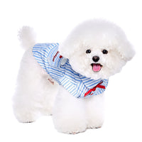 HKM-125843 Cute Blue Summer Thin Shirt for Pets - Casual Style, Polyester-Cotton Blend