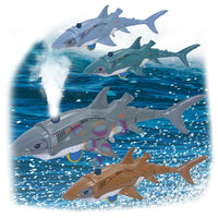 HKM-125843 Remote Control Bubble Maker Shark Toy for Kids - Electric Novelty Reptile RC Animal, Indoor-Outdoor Fun