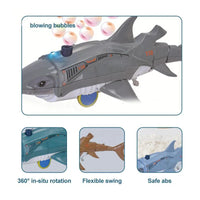 HKM-125843 Remote Control Bubble Maker Shark Toy for Kids - Electric Novelty Reptile RC Animal, Indoor-Outdoor Fun