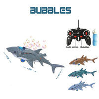 HKM-125843 Remote Control Bubble Maker Shark Toy for Kids - Electric Novelty Reptile RC Animal, Indoor-Outdoor Fun