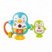 HKM-125907 Electric Penguin Baby Rattle Toy with Light and Sound for Infants Ages 2-4