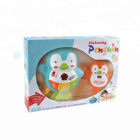 HKM-125907 Electric Penguin Baby Rattle Toy with Light and Sound for Infants Ages 2-4