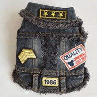 HKM-126035 Denim Vest for Dogs in Sand Wash Cowboy Style