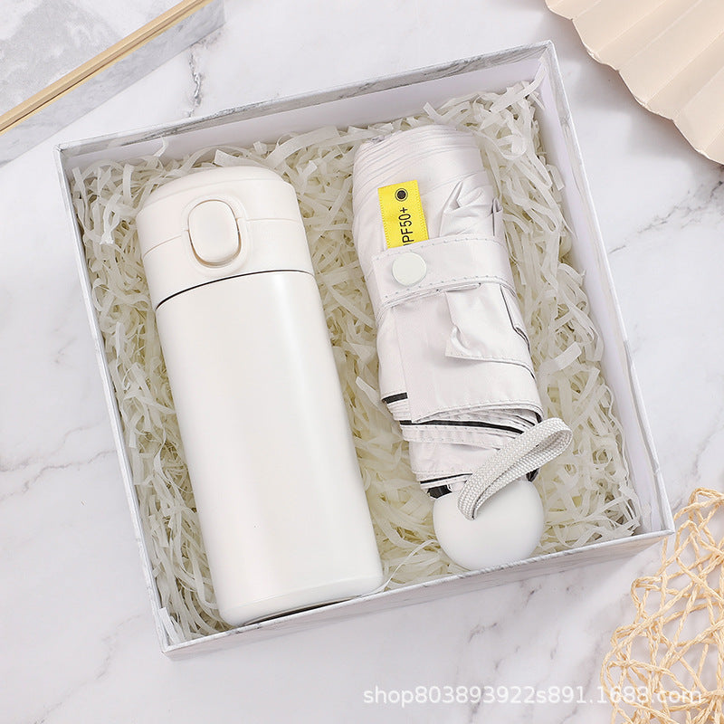 HKM-126035 Elegant Ceramic Business Partner Gift Set in White and Green - Creative European Style, 20*8.5