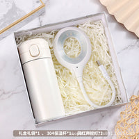 HKM-126035 Elegant Ceramic Business Partner Gift Set in White and Green - Creative European Style, 20*8.5