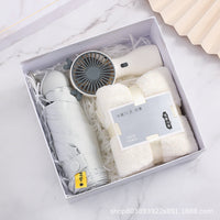 HKM-126035 Elegant Ceramic Business Partner Gift Set in White and Green - Creative European Style, 20*8.5