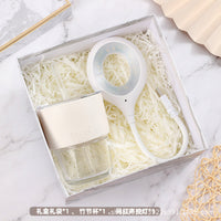 HKM-126035 Elegant Ceramic Business Partner Gift Set in White and Green - Creative European Style, 20*8.5
