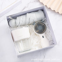 HKM-126035 Elegant Ceramic Business Partner Gift Set in White and Green - Creative European Style, 20*8.5