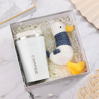 HKM-126035 Elegant Ceramic Business Partner Gift Set in White and Green - Creative European Style, 20*8.5