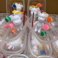 HKM-126099 DIY Fluid Art Bear Keychain Kit – Handmade Creative Decoration for All Ages