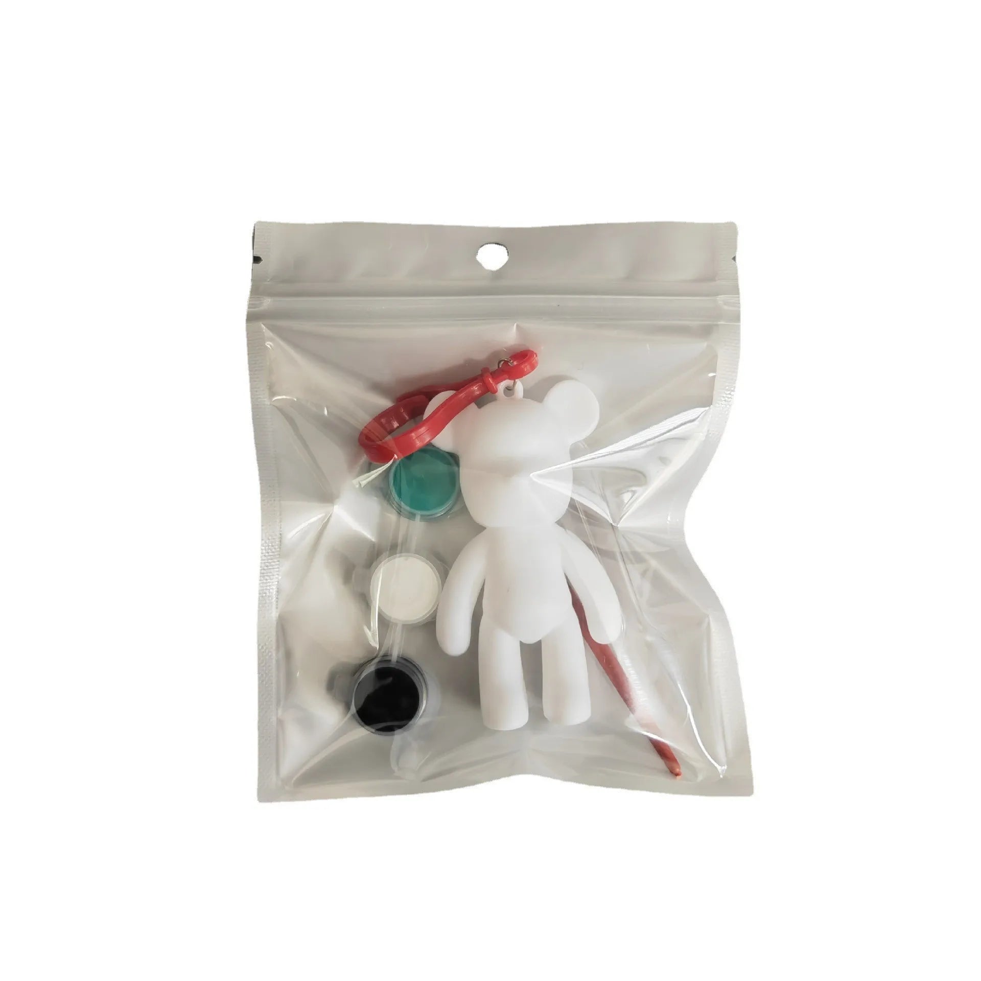 HKM-126099 DIY Fluid Art Bear Keychain Kit – Handmade Creative Decoration for All Ages
