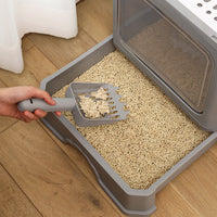 HKM-126099 Foldable Cat Litter Basin with Double Doors - Available in Multiple Colors