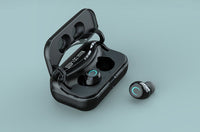 HKM-126163 Wireless Bluetooth Headset with Voice Control, Battery Display, and Multi-Point Connection - Stereo Sound, 20m Range