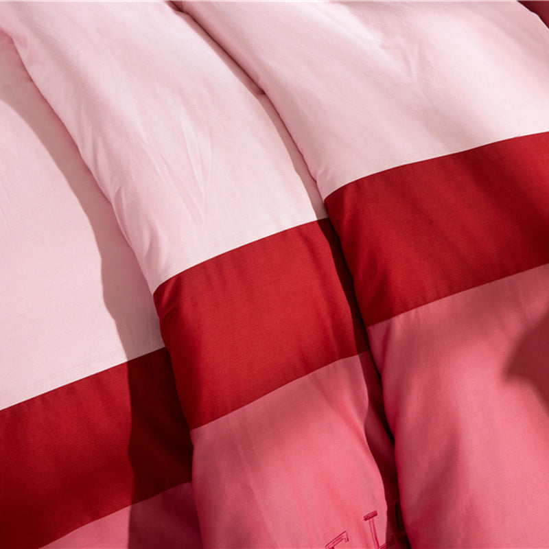 HKM-126227 Solid Color Cotton Bed Skirt Set of Four for 1.5m to 2.0m Beds