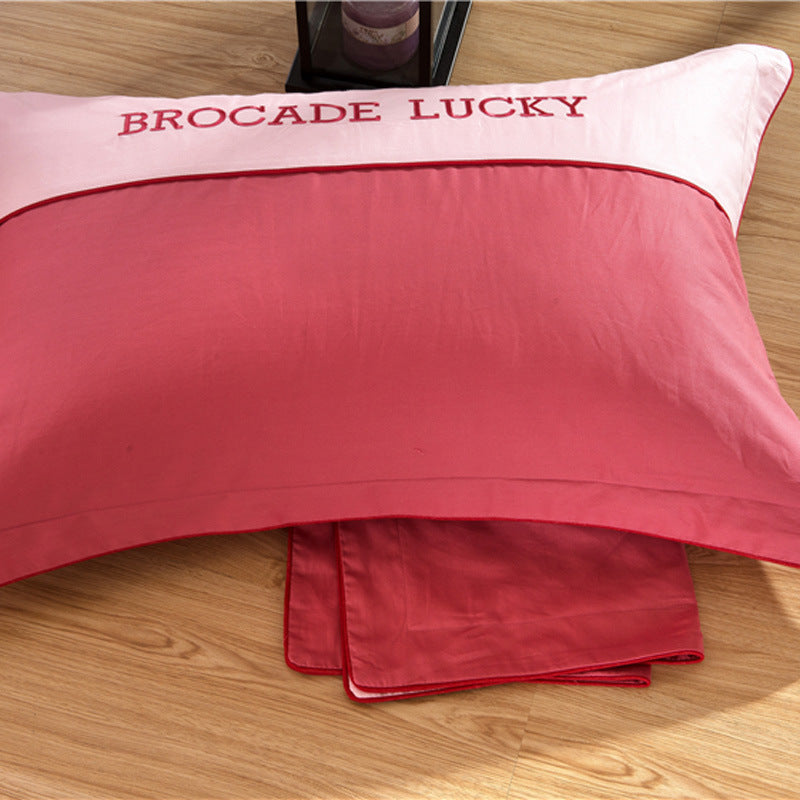 HKM-126227 Solid Color Cotton Bed Skirt Set of Four for 1.5m to 2.0m Beds