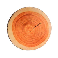 HKM-126547 High Simulation Round Stump Pillow - Velvet Cushion with Elastic Cotton Core and Flannel Surface, 35cm Diameter