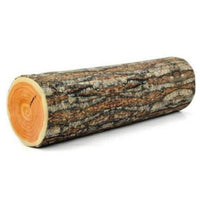 HKM-126547 High Simulation Round Stump Pillow - Velvet Cushion with Elastic Cotton Core and Flannel Surface, 35cm Diameter