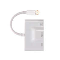 HKM-126611 Lightning to RJ45 3-in-1 OTG Adapter for Camera and Networking - Compatible with iPhone and iPad