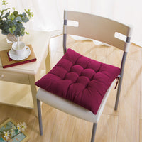 HKM-126803 Stylish Dining Chair Cushion - Soft Seat Pad in Coffee Brown, Navy Grey, and Wine Red