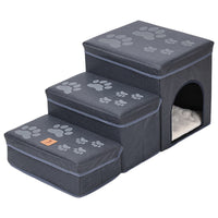 HKM-126931 Multifunctional Pet Stairs and Climbing Cat Kennel Cage in Various Plush Colors