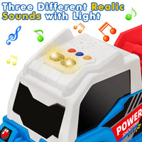 HKM-127059 2 in 1 Soft Ball Shooting Truck Toy with Mini Racing Cars for Kids Ages 2-13