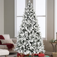 HKM-127187 7.5ft PE/PVC Mixed Christmas Tree with Memory Wire and Power Pole