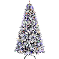 HKM-127187 7.5ft PE/PVC Mixed Christmas Tree with Memory Wire and Power Pole