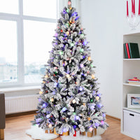 HKM-127187 7.5ft PE/PVC Mixed Christmas Tree with Memory Wire and Power Pole