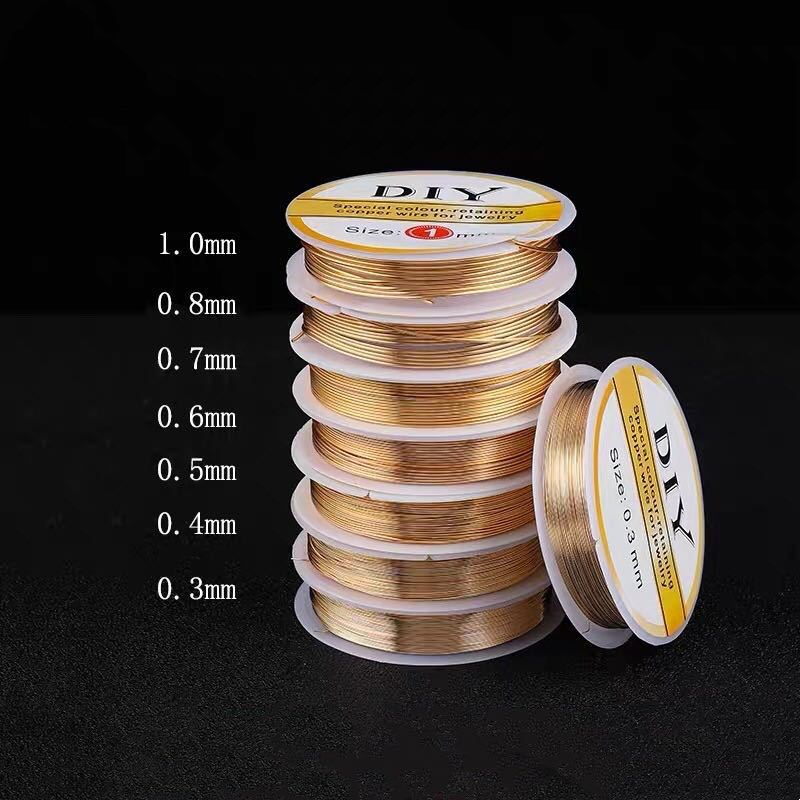 HKM-127251 Handmade DIY Copper Braided Cord for Crafting and Projects
