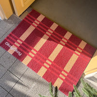 HKM-127379 Christmas Decorative PVC Entrance Mat with Geometric Pattern - Multiple Sizes Available