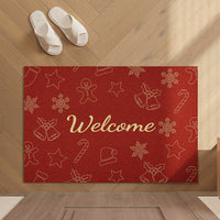 HKM-127379 Christmas Decorative PVC Entrance Mat with Geometric Pattern - Multiple Sizes Available