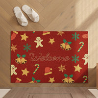 HKM-127379 Christmas Decorative PVC Entrance Mat with Geometric Pattern - Multiple Sizes Available