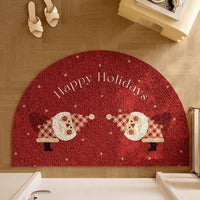 HKM-127379 Christmas Decorative PVC Entrance Mat with Geometric Pattern - Multiple Sizes Available