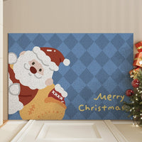 HKM-127379 Christmas Decorative PVC Entrance Mat with Geometric Pattern - Multiple Sizes Available