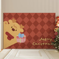 HKM-127379 Christmas Decorative PVC Entrance Mat with Geometric Pattern - Multiple Sizes Available